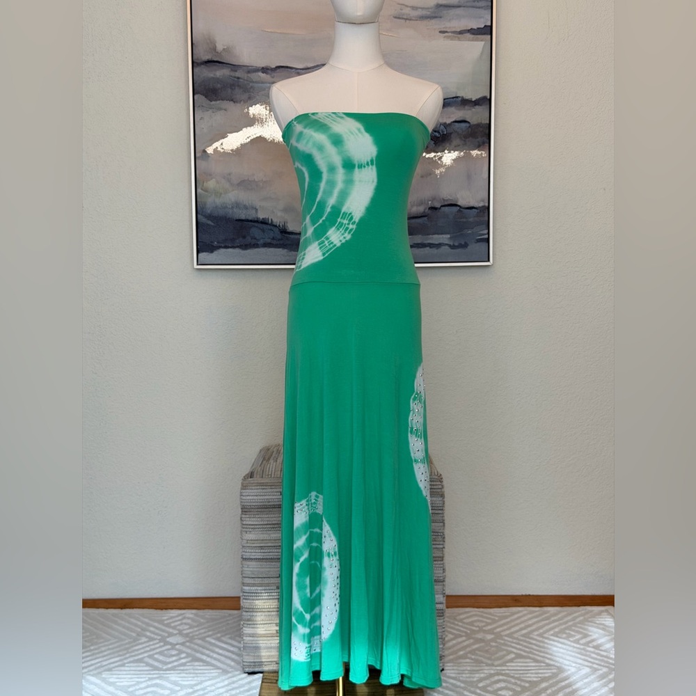 INC Tie-Dye Convertible Dress Strapless Studded Maxi 3-in-1 Summer Party